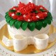 Торт с красными цветами для женщин