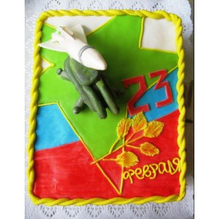 ПР 057 Торт на 23 февраля с флагом 